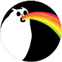 Rainbow-Ralphing Cat Icon